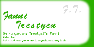 fanni trestyen business card